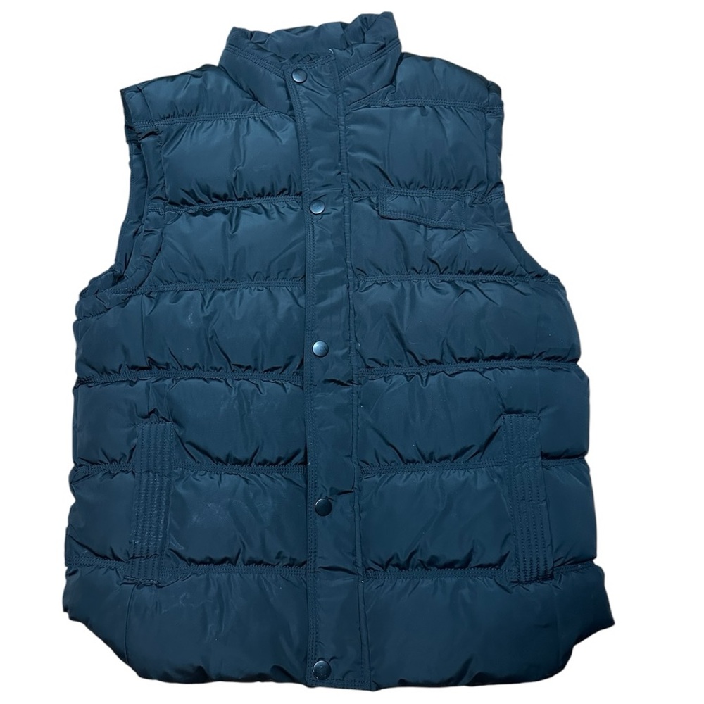Wantdo Black Puffer Vest Men's Medium Full Zip Snap Front Pockets Excellent